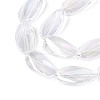 Electroplate Transparent Glass Beads Strands EGLA-N055-02A-3