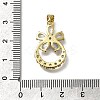 Brass Micro Pave Cubic Zirconia Pendants KK-C090-21G-3