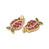 Rack Plating Brass Cubic Zirconia Pendants X-KK-D074-06G-3