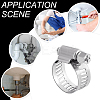 20Pcs 201 Stainless Steel with Iron Adjustable Worm Gear Hose Clamps STAS-UN0060-93A-6