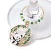 8Pcs 8 Styles Panda Alloy Enamel Wine Glass Charms AJEW-JO00211-3