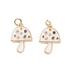 Brass Micro Pave Colorful Cubic Zirconia Pendants KK-C100-09G-6