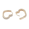 Clear Cubic Zirconia Heart Hoop Earrings LS-EJEW-L292-010G-2