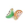 Fruit Alloy Enamel Pendants ENAM-F161-01B-2
