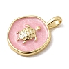 Brass Enamel Pendants KK-P338-15G-02-2