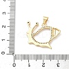 Brass Micro Pave Cubic Zirconia Pendants KK-D426-19A-G-3