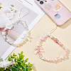 2Pcs 2 Style Resin Beaded Mobile Phone Lanyard Wrist Strap HJEW-GF0001-36-4