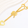 Vintage Heart Brass Finger Ring Bracelets XK2544-1-2