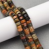 Natural Polychrome Jasper/Picasso Stone/Picasso Jasper Beads Strands G-Z006-C42-1