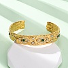 304 Stainless Steel Rhinestone Cuff Bangles for Women BJEW-R026-01G-2
