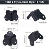 24Pcs 2 Style Iron Corner Protector AJEW-CA0001-72-2