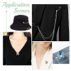 16Pcs 2 Colors Iron with Crystal Rhinestone Safety Pin JEWB-AR0001-25-5