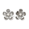 Brass ABS Plastic Imitation Pearl Flower Stud Earrings EJEW-S258-05P-4