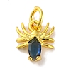 Rack Plating Brass Micro Pave Cubic Zirconia Charms KK-F881-02G-03-1