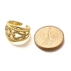 Rack Plating Brass Micro Pave Clear Cubic Zirconia Cuff Finger Rings for Women RJEW-M028-30G-03-3