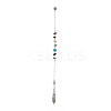 Mixed Natural Gemstone Pointed Drowsing Pendulums PALLOY-JF01992-2