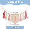 Bohemian Cotton Braided Tassel Banners AJEW-WH0752-049B-2