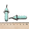 Synthetic Turquoise Sword Big Pendants G-Q163-08AS-09-3