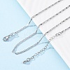 Brass Link Chain Necklaces for Women NJEW-D302-12P-1