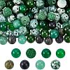 8 Strands 8 Style Frosted Natural Mixed Gemstone Round Beads Strands G-OC0002-06-4
