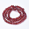 Electroplate Transparent Glass Beads Strands EGLA-A034-T3mm-F03-2