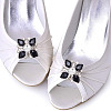 2 Pairs 2 Style Glass Rhinestone Shoe Decorations AJEW-AR0001-78A-6
