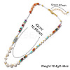 Potato Natural Freshwater Pearl & Rondelle Mixed Stone & Brass Beaded Necklaces for Women VY0852-4