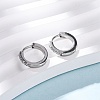 304 Stainless Steel Clear Cubic Zirconia Hoop Earrings EJEW-D331-18B-P-4