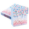 6Pcs Rectangle Paper FLower Gift Bags with Rope Handles ABAG-TA0001-29C-1