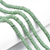 Handmade Polymer Clay Beads Strands CLAY-R089-6mm-050-4