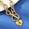 Golden 304 Stainless Steel Charm Bracelets NJEW-K284-01G-A-2