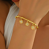 Vintage Brass Micro Pave Clear Cubic Zirconia Charm Bangles FZ9107-3