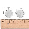 Tibetan Style Antique Silver Alloy Flat Round Pendant Cabochon Settings X-TIBEP-M022-45AS-3