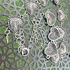 Tibetan Style Alloy Embossed Floral Heart Link Waist Belly Chains for Women FS-WG5DD44-01-3
