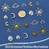 100Pcs 10 Styles Tibetan Style Zinc Alloy Charms FIND-YW0007-15-3