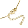 Brass Micro Pave Clear Cubic Zirconia Pendant Box Chain Necklaces for Women NJEW-U015-08G-01-3