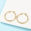 PVD Vacuum Plating 201 Stainless Steel Hoop Earrings for Women LS-EJEW-G260-02A-G-4