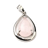 Natural Rose Quartz Pendants G-B033-04P-19-2