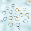 24Pcs 2 Colors 304 Stainless Steel Finger Ring Settings STAS-BBC0010-09C-7