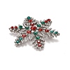 Colorful Rhinestone Snowflake Brooch for Christmas LS-JEWB-A004-04P-2