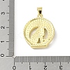 Brass Micro Pave Cubic Zirconia Pendants KK-E111-07G-3