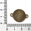 Flat Round Alloy Cabochon Connector Settings PALLOY-N0087-03AB-NF-3