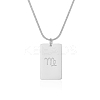 European Style 304 Stainless Steel Zodiac Pendant Necklaces for Women NF9603-6-1