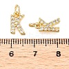 Brass Micro Pave Clear Cubic Zirconia Charms KK-ZX025-07K-3