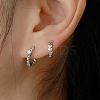 S925 Silver Leaf Hoop Earrings Fashionable and Delicate Ear Jewelry FP4888-2-1