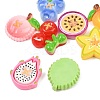 Opaque Resin Imitation Fruit Button Cabochons RE-CBA0A66-01-2