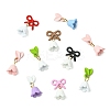 24Pcs 8 Colors Lily of the Valley Alloy Cabochons MRMJ-CJ0001-30-8