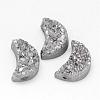 Electroplated Natural Druzy Quartz Crystal Beads G-G888-07A-1