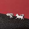 Stainless Steel Small Animal Stud Earrings for Women PW-WG87B69-02-1