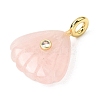 Natural Rose Quartz Carved Pendants G-C282-05H-2